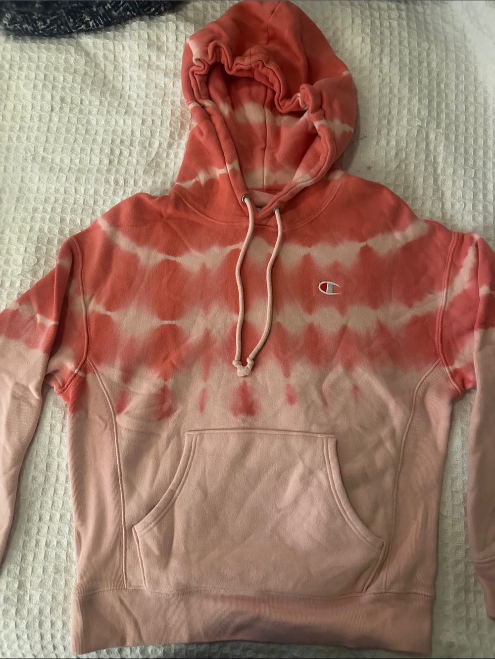 Champion Pink Coral Ombre Tie-Dye Hoodie